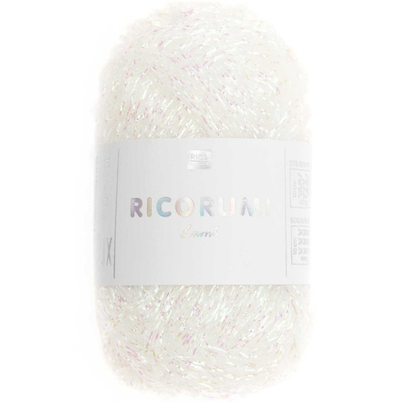 Fil Ricorumi Lamé Blanc Irisé